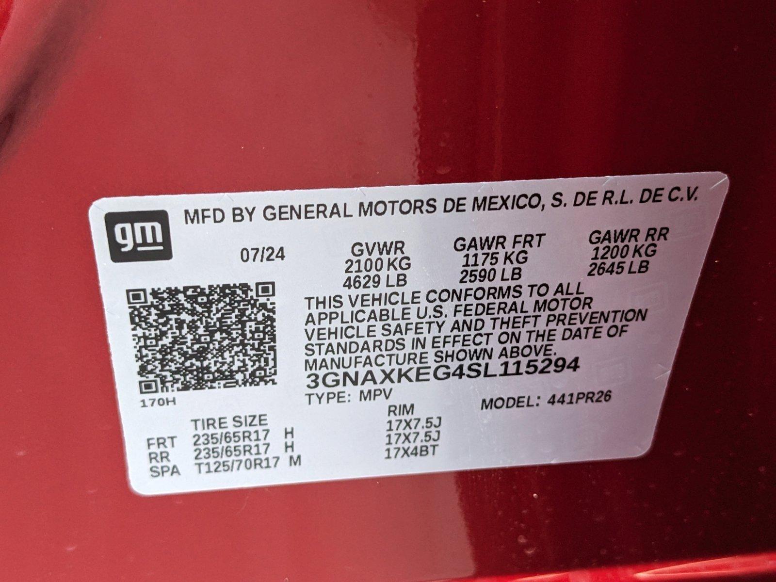 2025 Chevrolet Equinox Vehicle Photo in GREENACRES, FL 33463-3207