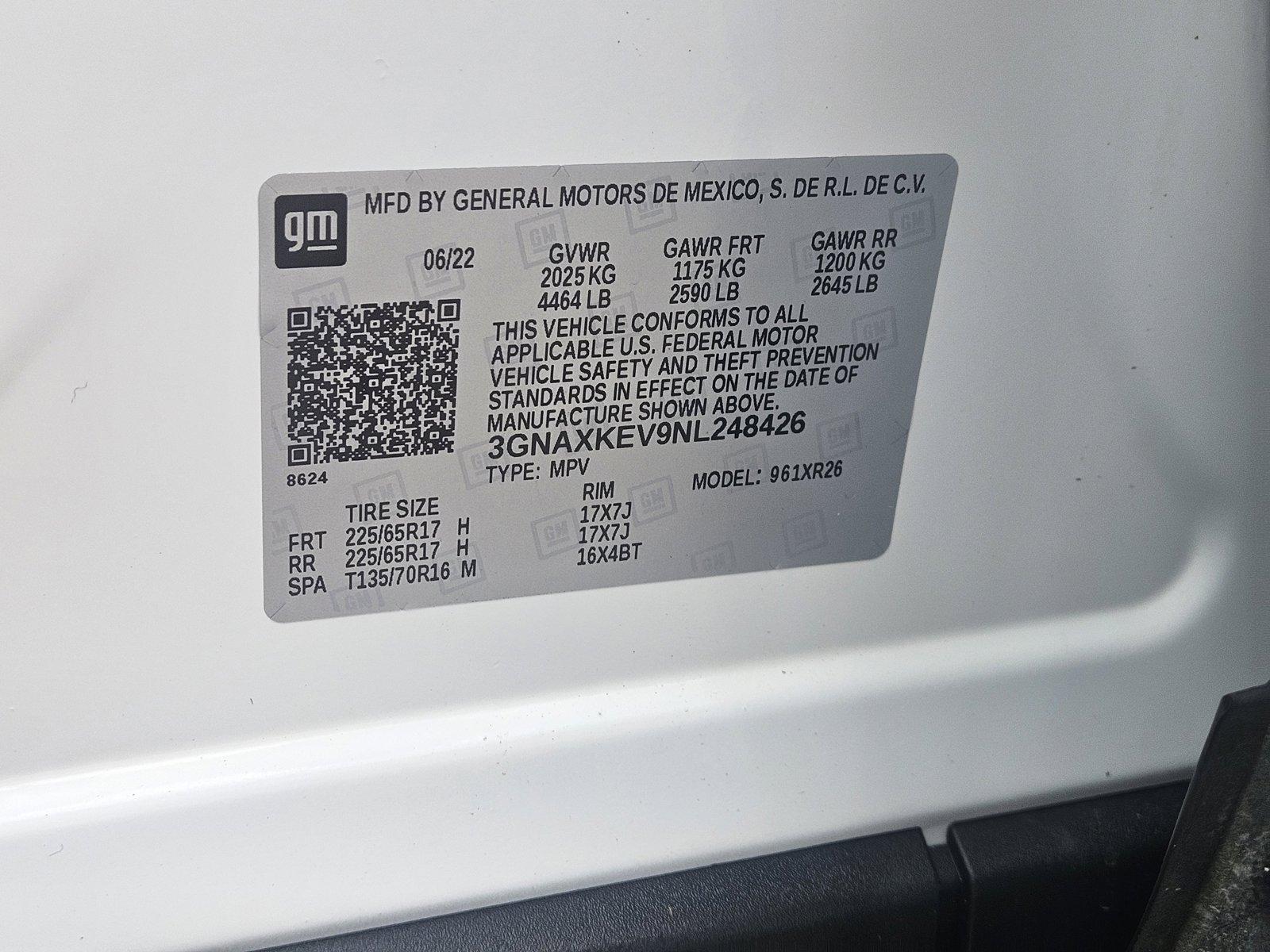 2022 Chevrolet Equinox Vehicle Photo in CORPUS CHRISTI, TX 78416-1100