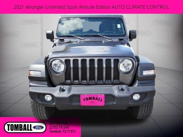 Used 2021 Jeep Wrangler Unlimited Altitude with VIN 1C4HJXDN2MW718554 for sale in Tomball, TX