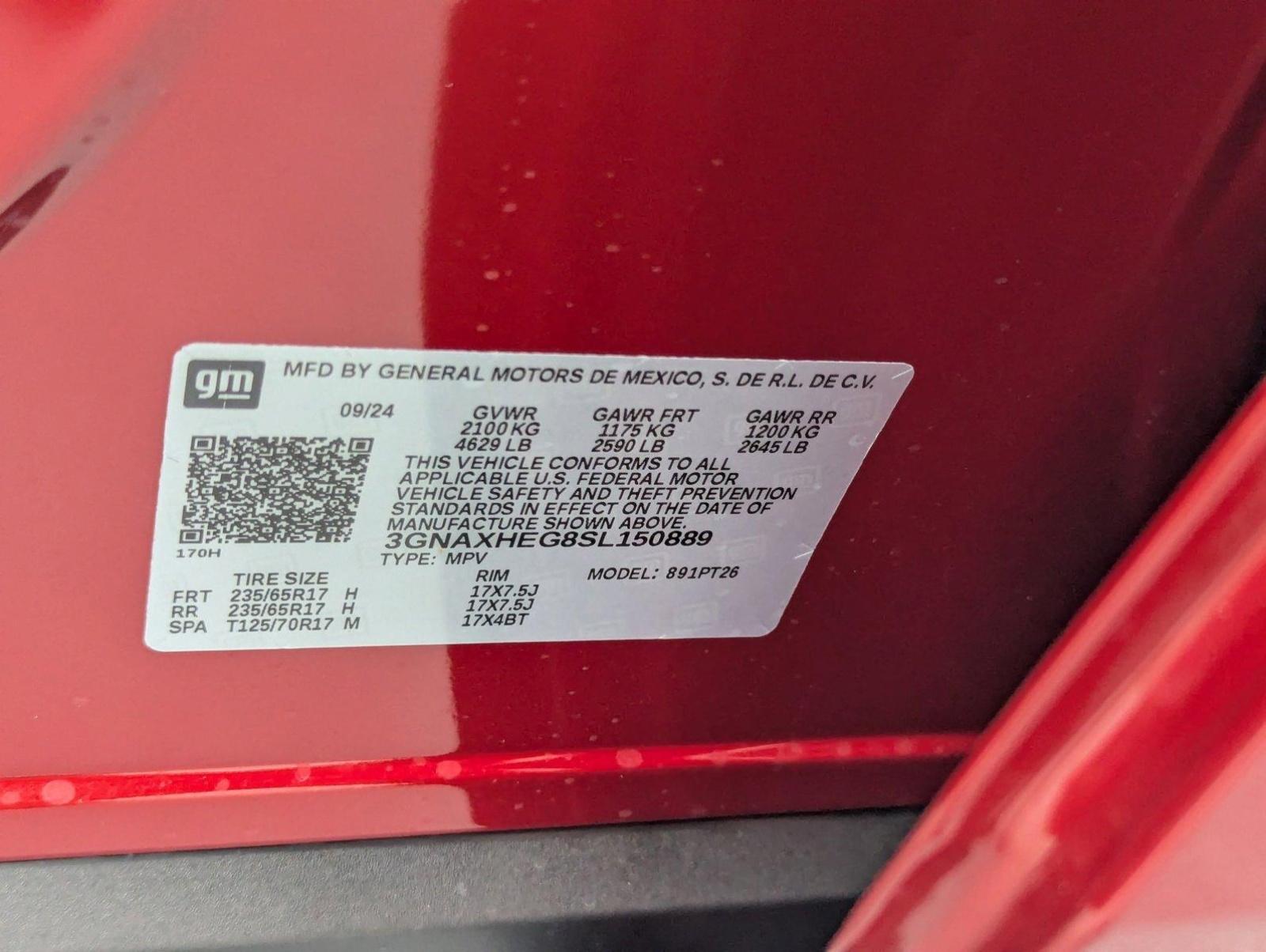 2025 Chevrolet Equinox Vehicle Photo in PEMBROKE PINES, FL 33024-6534