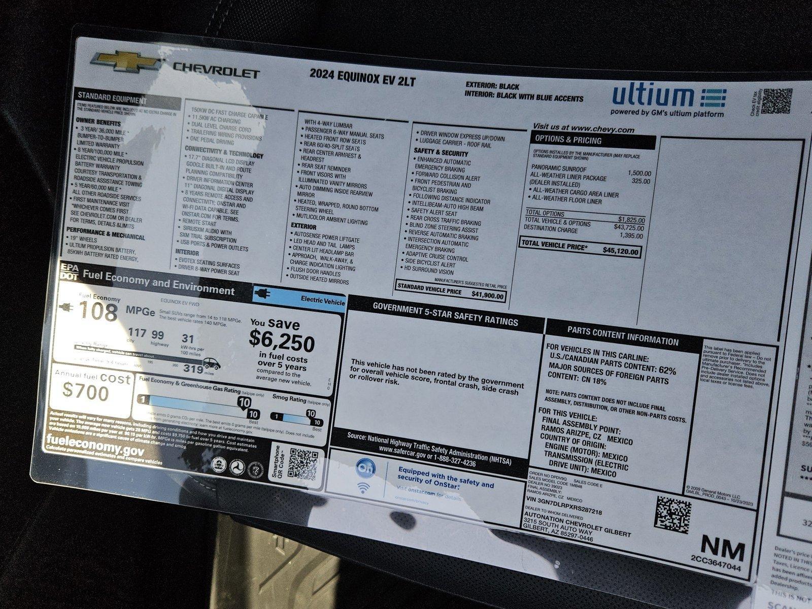 2024 Chevrolet Equinox EV Vehicle Photo in GILBERT, AZ 85297-0446