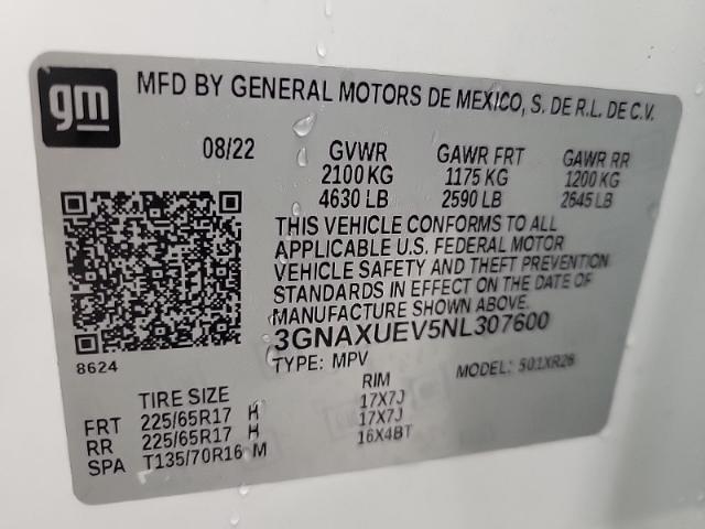 2022 Chevrolet Equinox Vehicle Photo in NEENAH, WI 54956-2243