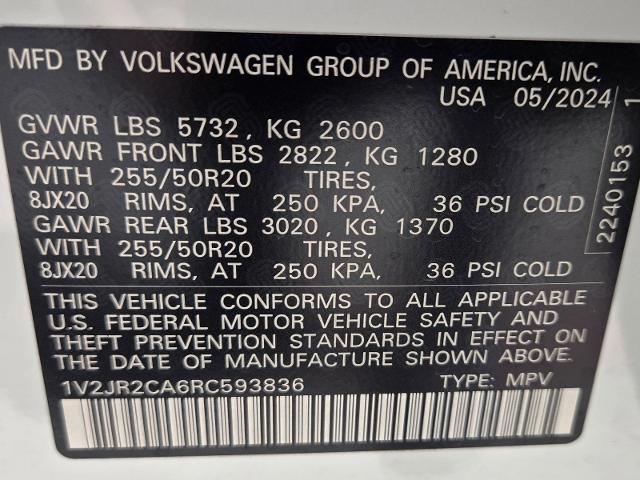 2024 Volkswagen Atlas Vehicle Photo in WEATHERFORD, TX 76087