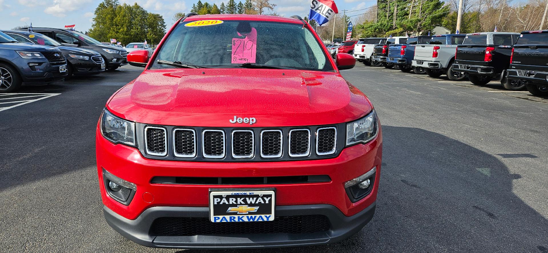 Used 2020 Jeep Compass Latitude with VIN 3C4NJDBB5LT117542 for sale in Canton, NY