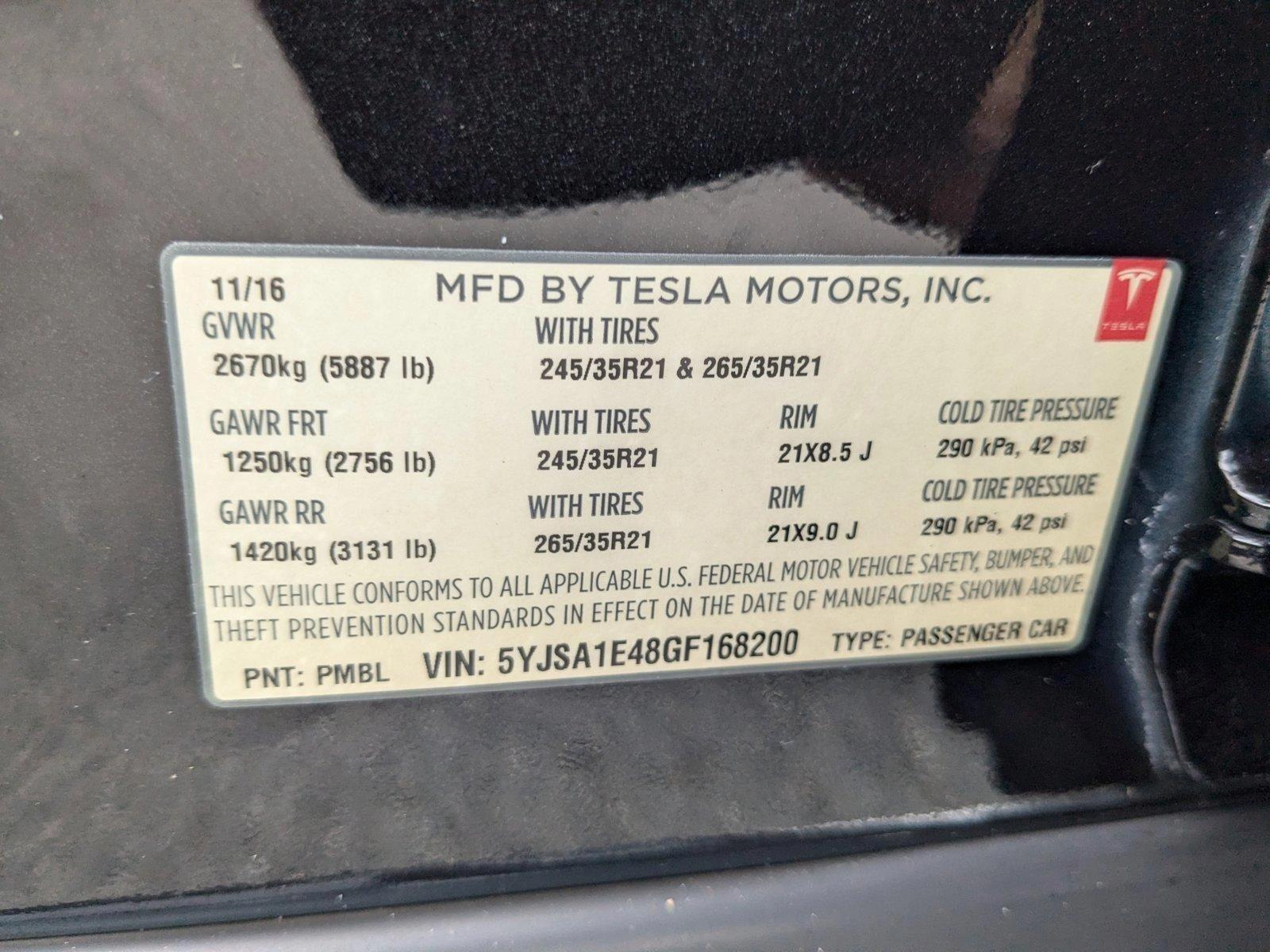 2016 Tesla Model S Vehicle Photo in MIAMI, FL 33134-2699