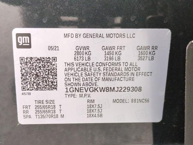 2021 Chevrolet Traverse Vehicle Photo in READING, PA 19605-1203