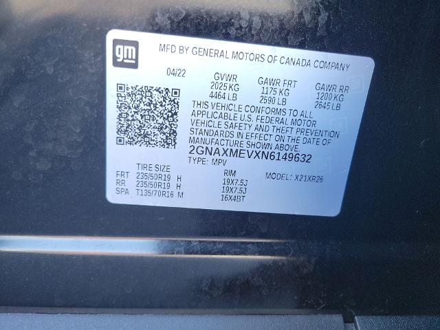 2022 Chevrolet Equinox Vehicle Photo in JOLIET, IL 60435-8135