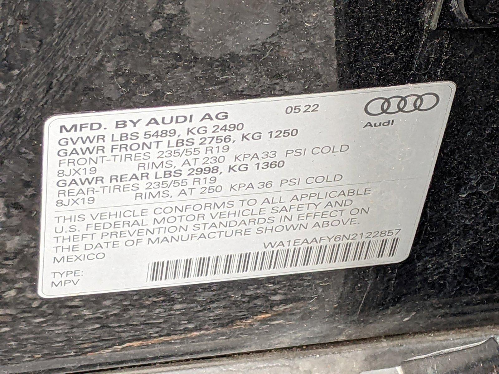 2022 Audi Q5 Vehicle Photo in Cockeysville, MD 21030