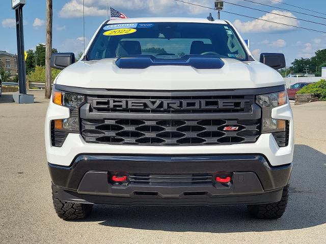 Certified 2022 Chevrolet Silverado 1500 Custom with VIN 3GCPDCEKXNG567608 for sale in Washington, PA