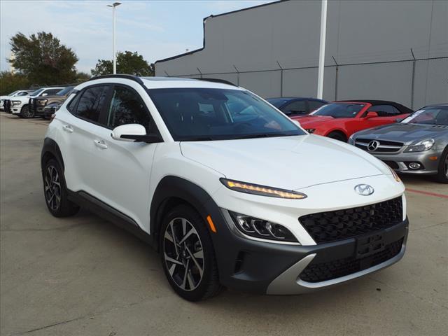 Used 2022 Hyundai Kona Limited with VIN KM8K5CA38NU849373 for sale in Denton, TX