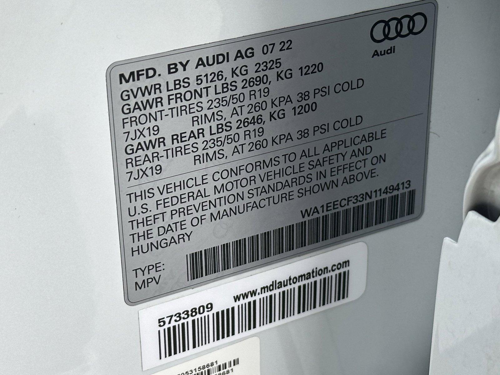 2022 Audi Q3 Vehicle Photo in Hollywood, FL 33021