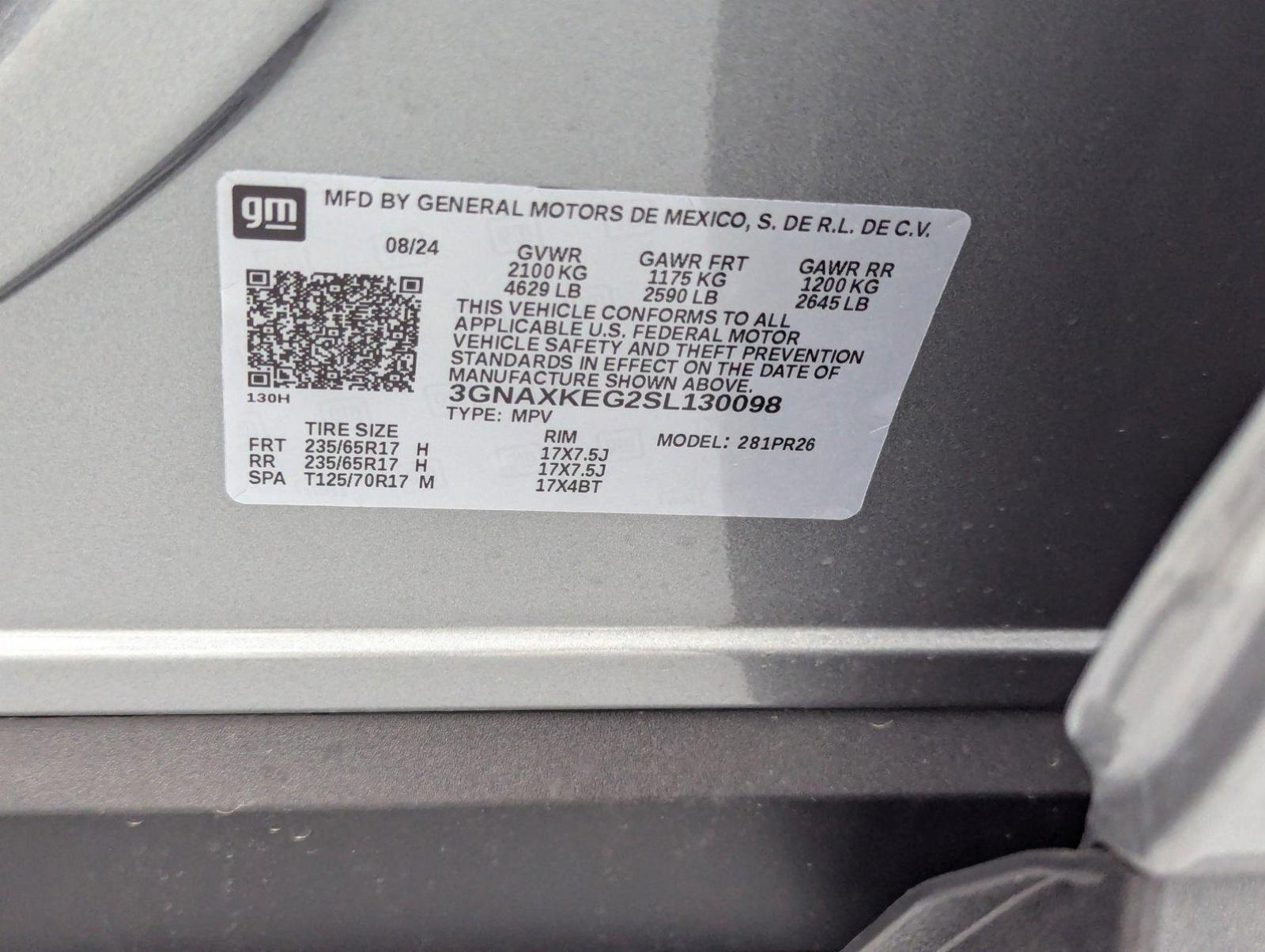 2025 Chevrolet Equinox Vehicle Photo in PEMBROKE PINES, FL 33024-6534