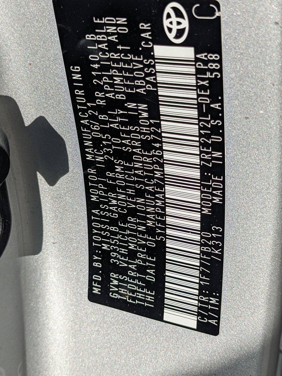 2021 Toyota Corolla Vehicle Photo in MIAMI, FL 33172-3015