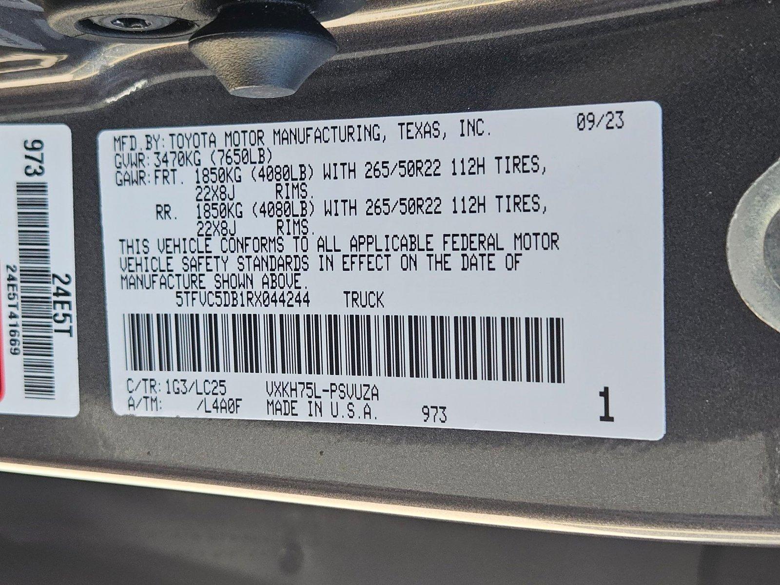 2024 Toyota Tundra 4WD Vehicle Photo in GILBERT, AZ 85297-0446