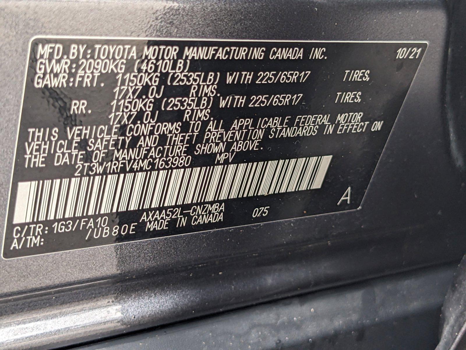 2021 Toyota RAV4 Vehicle Photo in MIAMI, FL 33172-3015