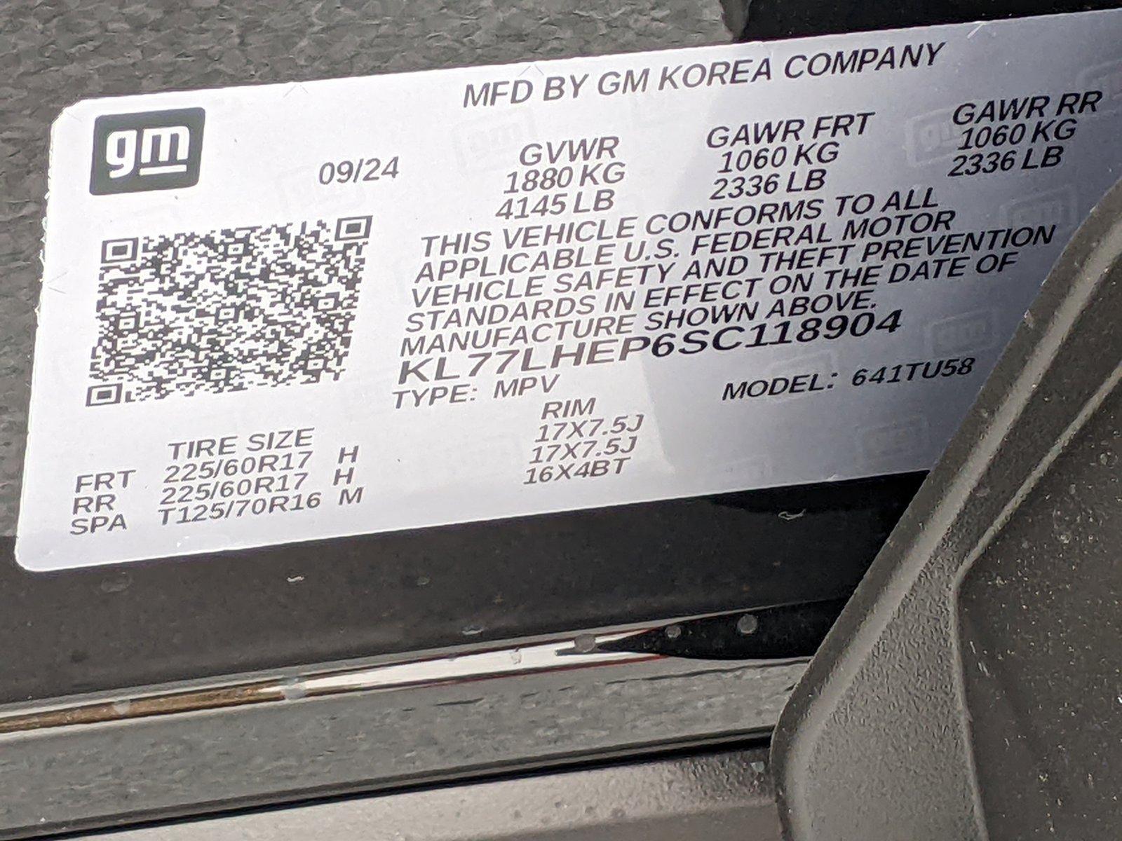 2025 Chevrolet Trax Vehicle Photo in PEMBROKE PINES, FL 33024-6534