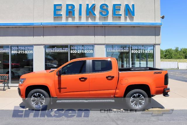 Certified 2021 Chevrolet Colorado Z71 with VIN 1GCGTDEN2M1277993 for sale in Milan, IL