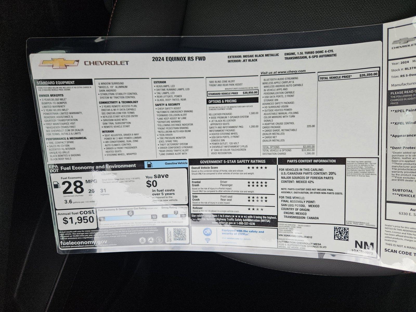 2024 Chevrolet Equinox Vehicle Photo in MESA, AZ 85206-4395