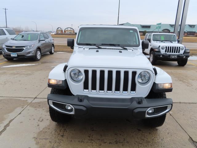 Used 2021 Jeep Wrangler Unlimited Sahara with VIN 1C4HJXEN1MW536083 for sale in Warroad, Minnesota