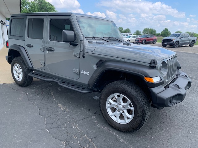 Used 2021 Jeep Wrangler Unlimited ISLANDER with VIN 1C4HJXDG1MW664519 for sale in Williamsfield, IL