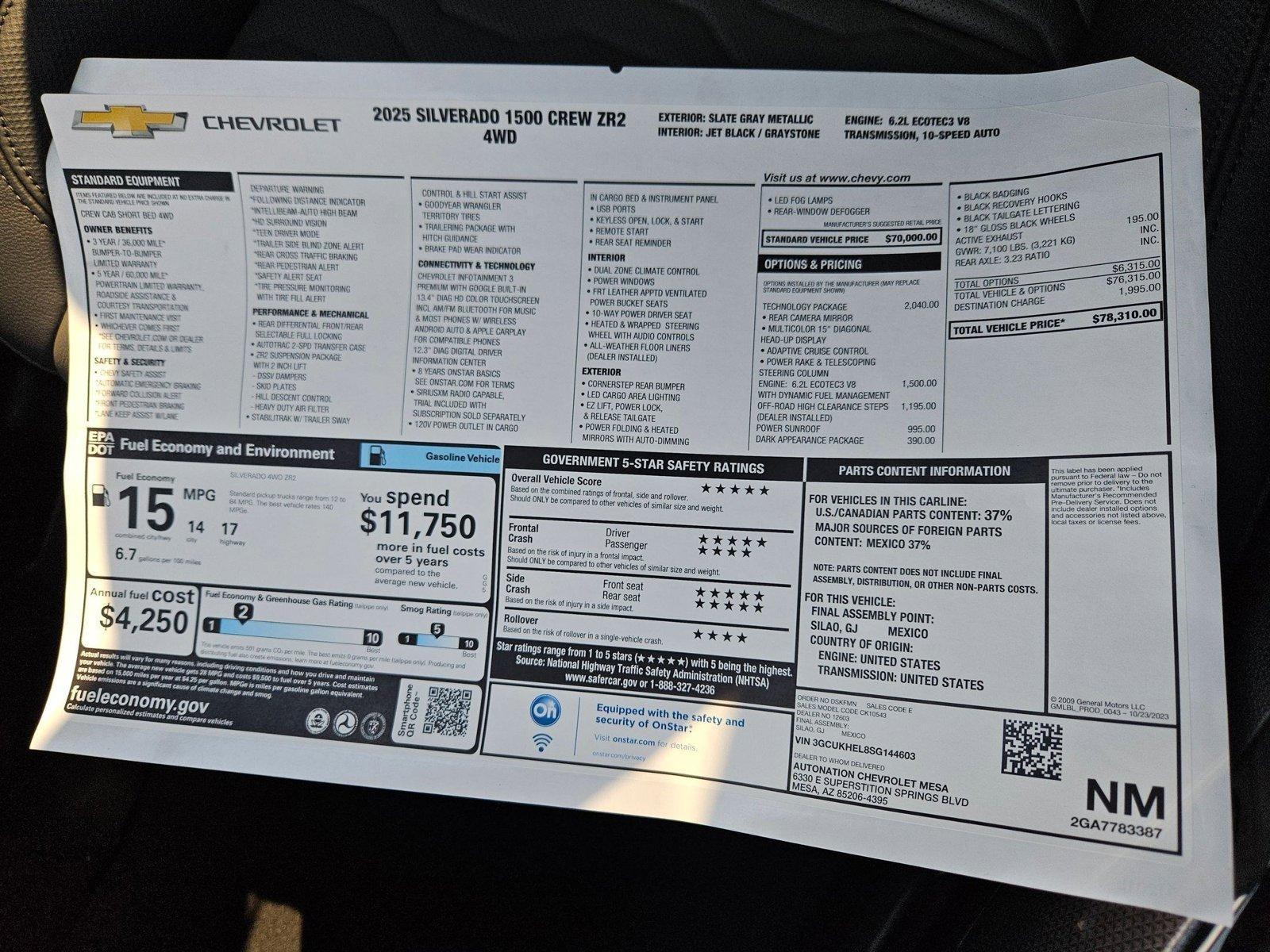 2025 Chevrolet Silverado 1500 Vehicle Photo in MESA, AZ 85206-4395