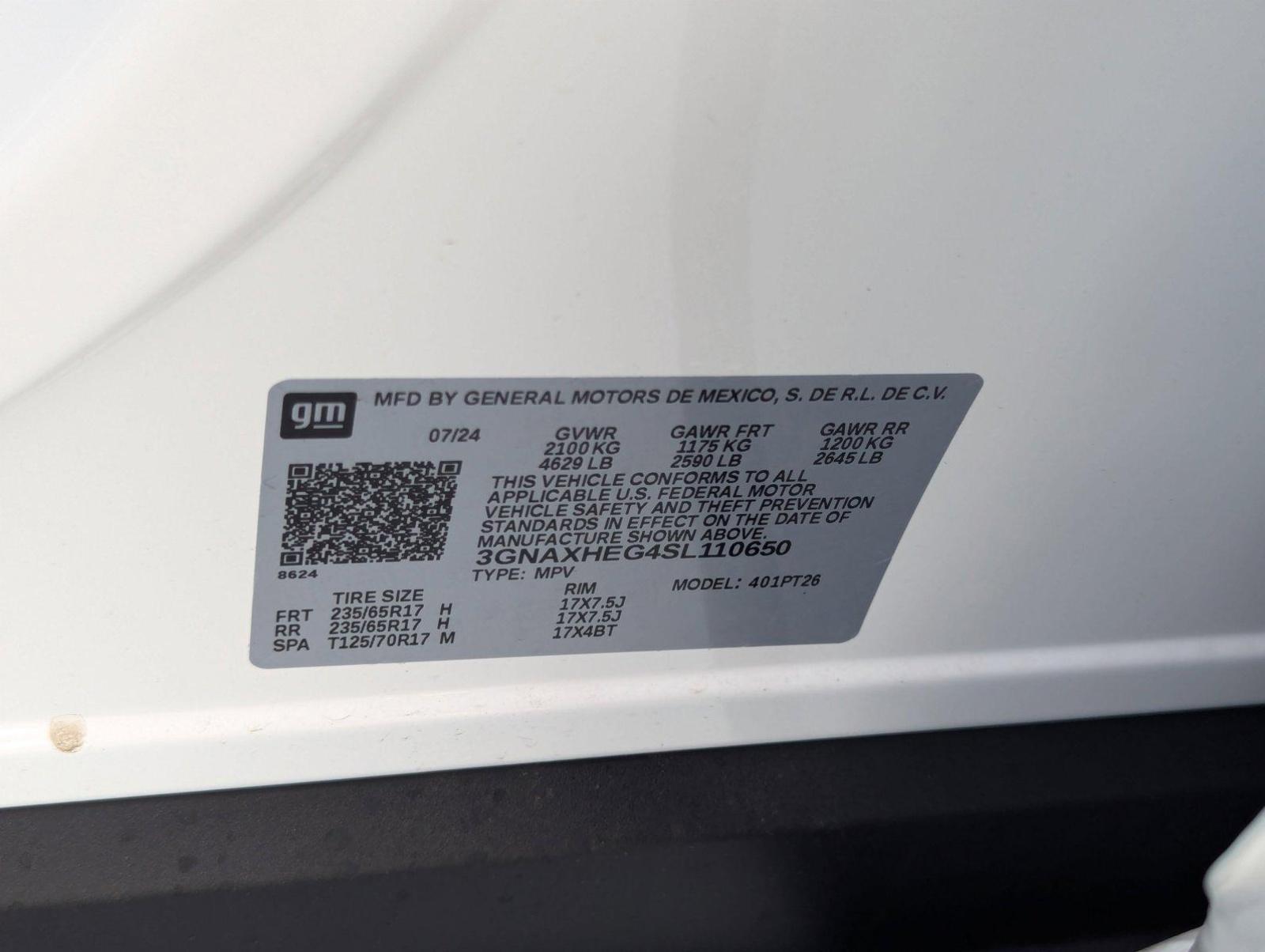 2025 Chevrolet Equinox Vehicle Photo in PEMBROKE PINES, FL 33024-6534