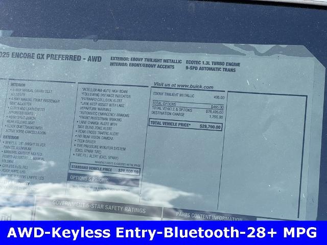 2025 Buick Encore GX Vehicle Photo in CHICOPEE, MA 01020-5001