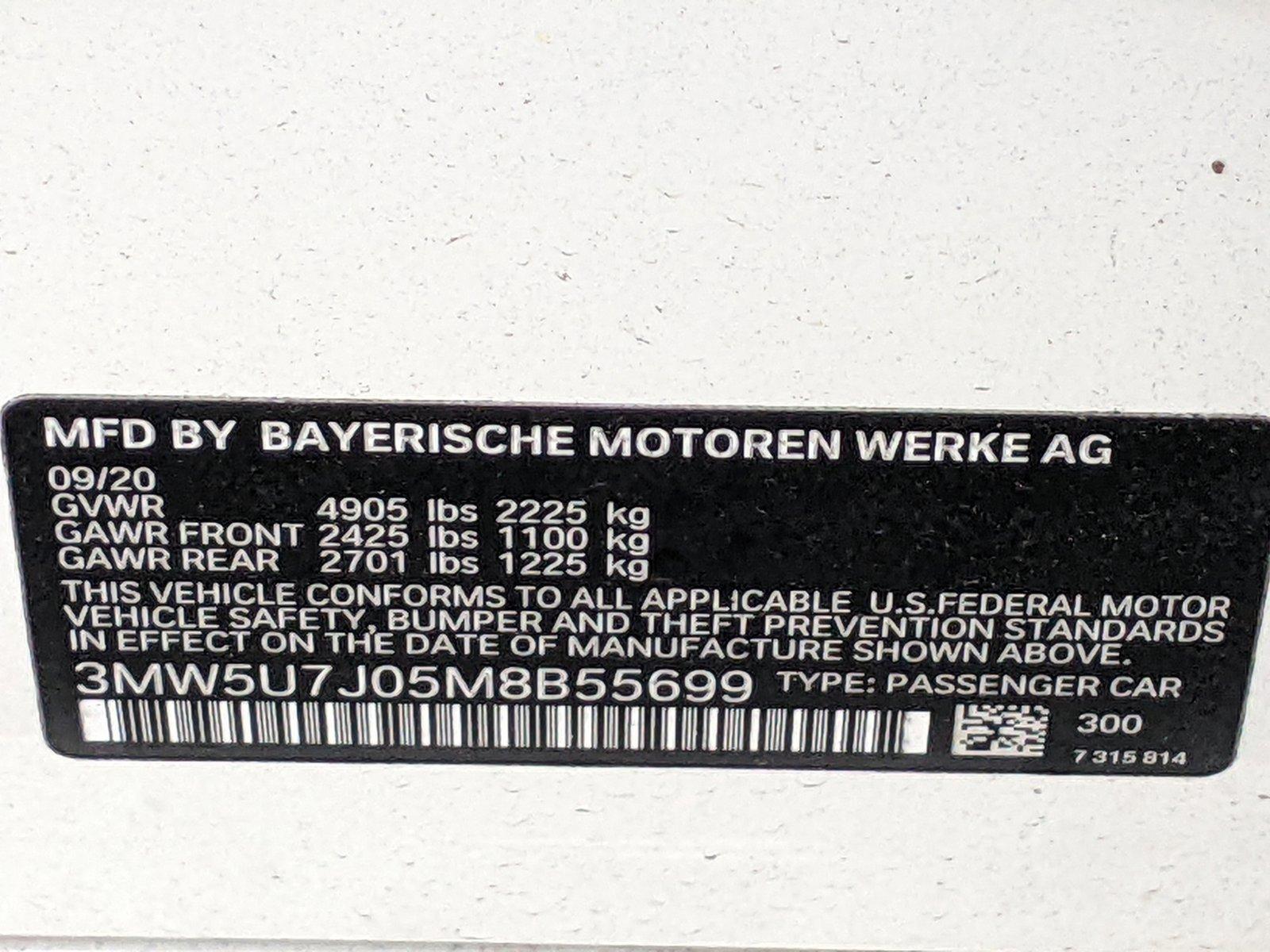 2021 BMW M340i Vehicle Photo in PEMBROKE PINES, FL 33024-6534