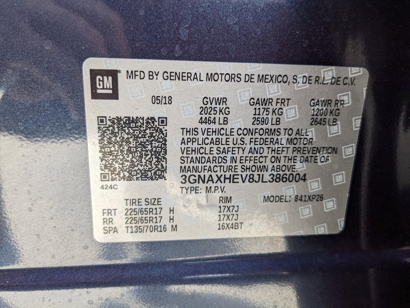 2018 Chevrolet Equinox Vehicle Photo in Davie, FL 33331