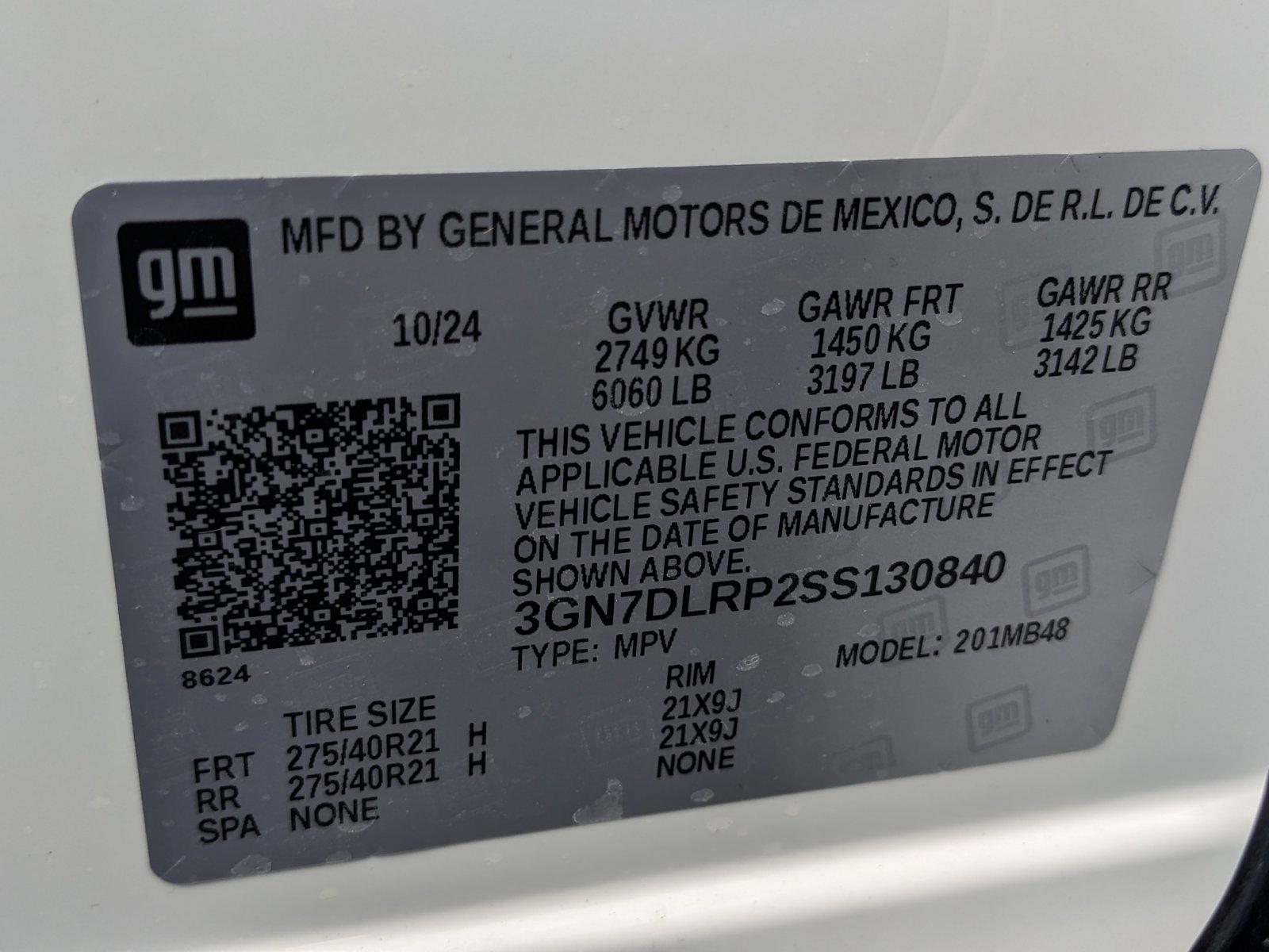 2025 Chevrolet Equinox EV Vehicle Photo in GREENACRES, FL 33463-3207