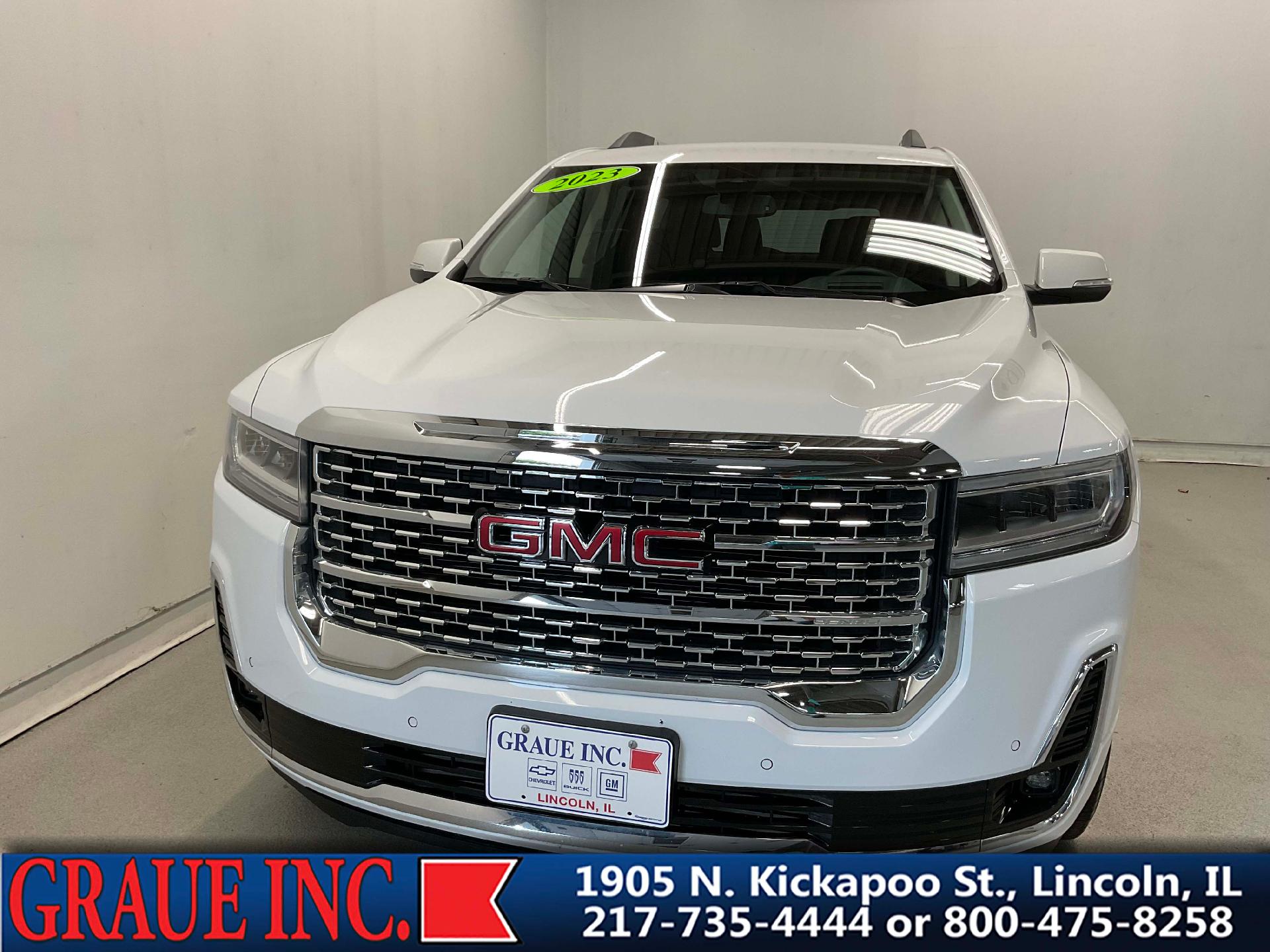 Used 2023 GMC Acadia Denali with VIN 1GKKNPL45PZ225266 for sale in Lincoln, IL