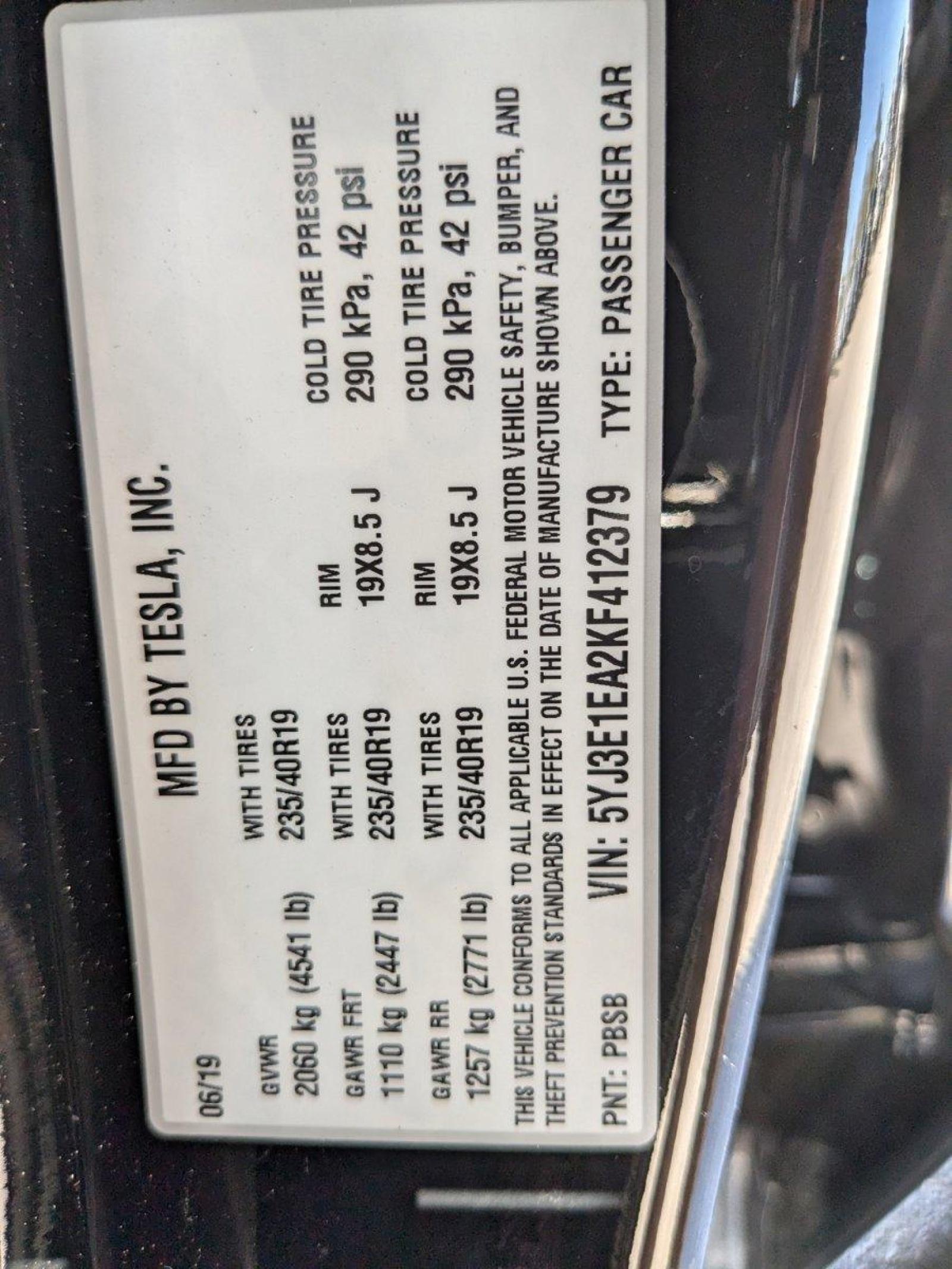 2019 Tesla Model 3 Vehicle Photo in St. Petersburg, FL 33713