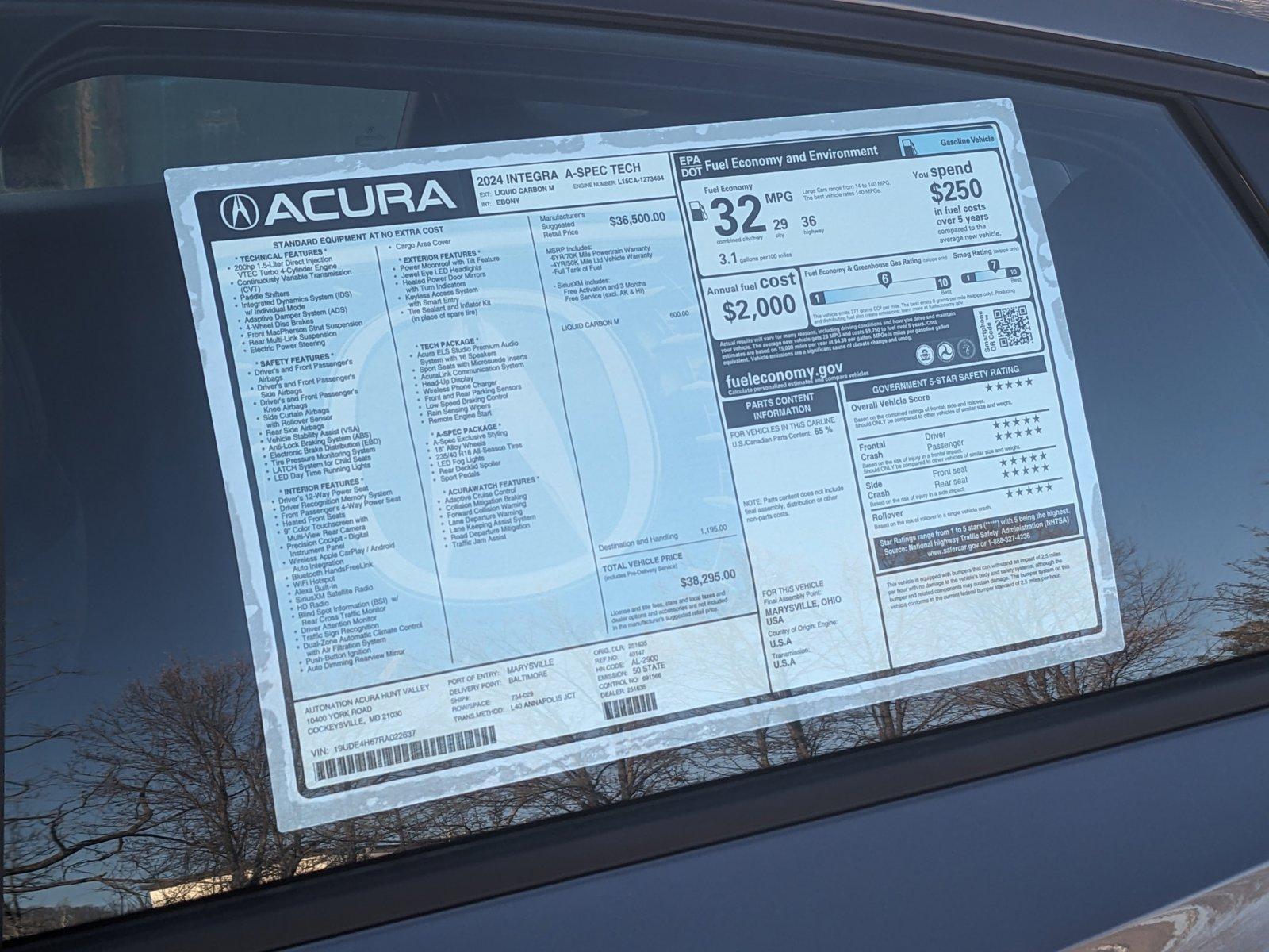 2024 Acura Integra Vehicle Photo in Cockeysville, MD 21030-2508