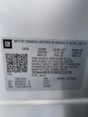 2021 Chevrolet Equinox Vehicle Photo in OSHKOSH, WI 54904-7811