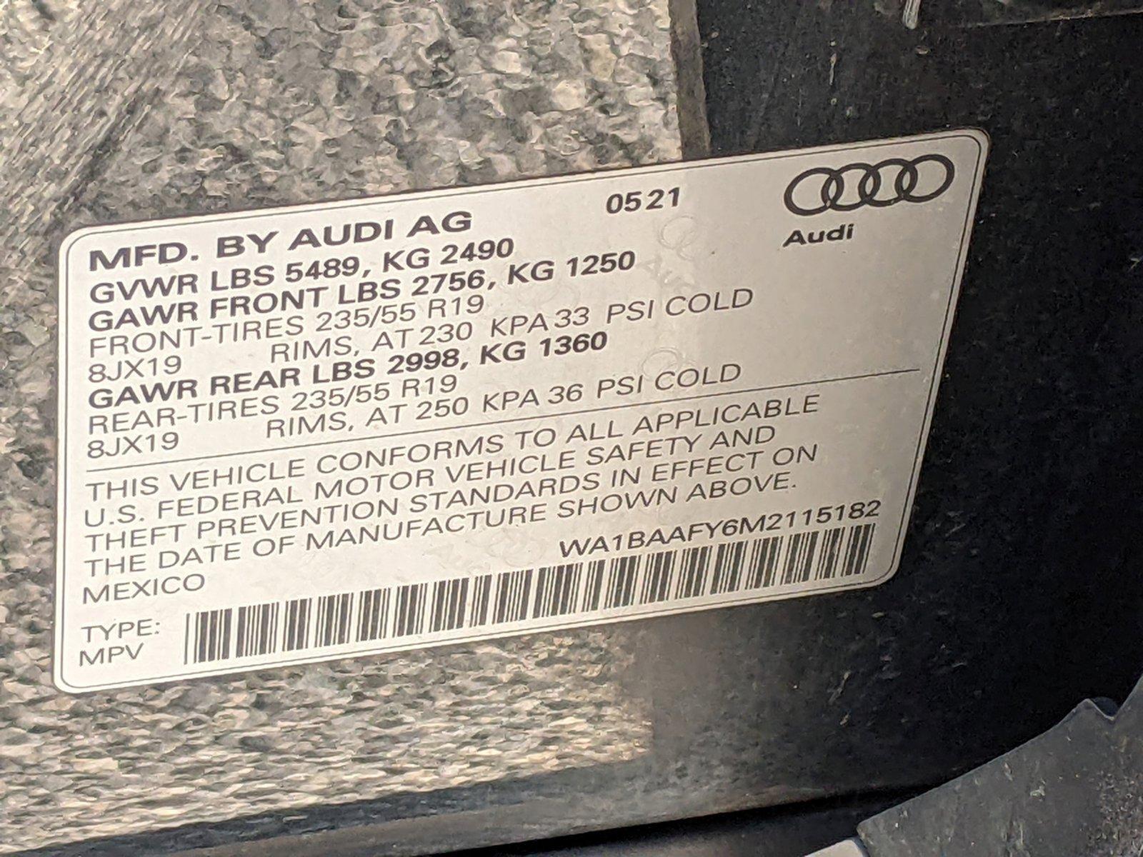 2021 Audi Q5 Vehicle Photo in Cockeysville, MD 21030