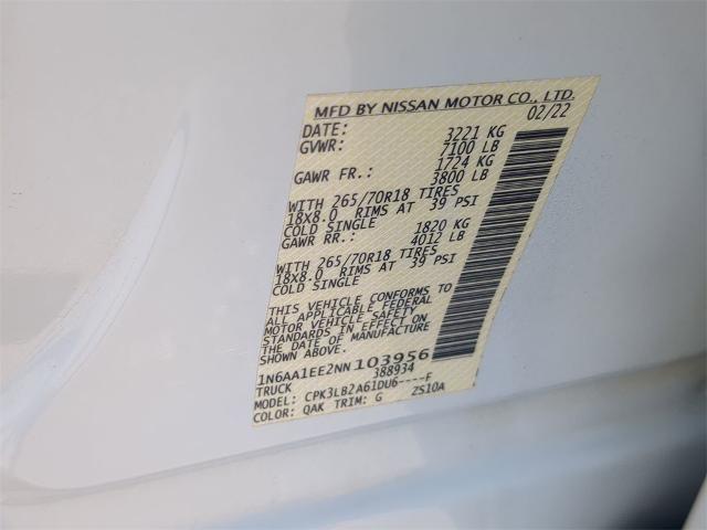 2022 Nissan Titan Vehicle Photo in ALBERTVILLE, AL 35950-0246