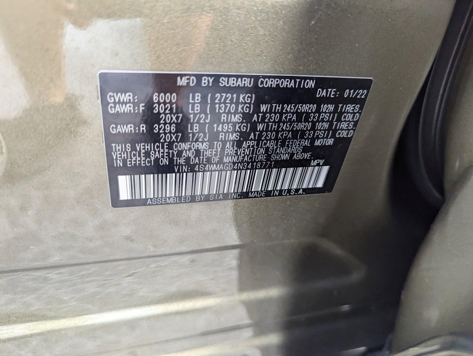 2022 Subaru Ascent Vehicle Photo in ORLANDO, FL 32812-3021