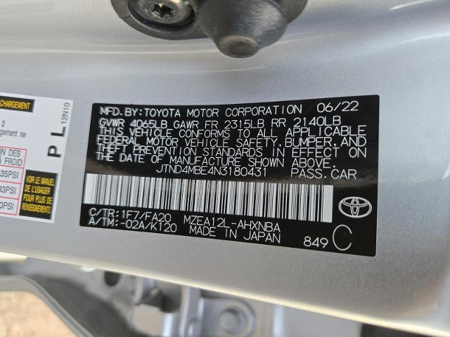 2022 Toyota Corolla Hatchback Vehicle Photo in Weatherford, TX 76087-8771