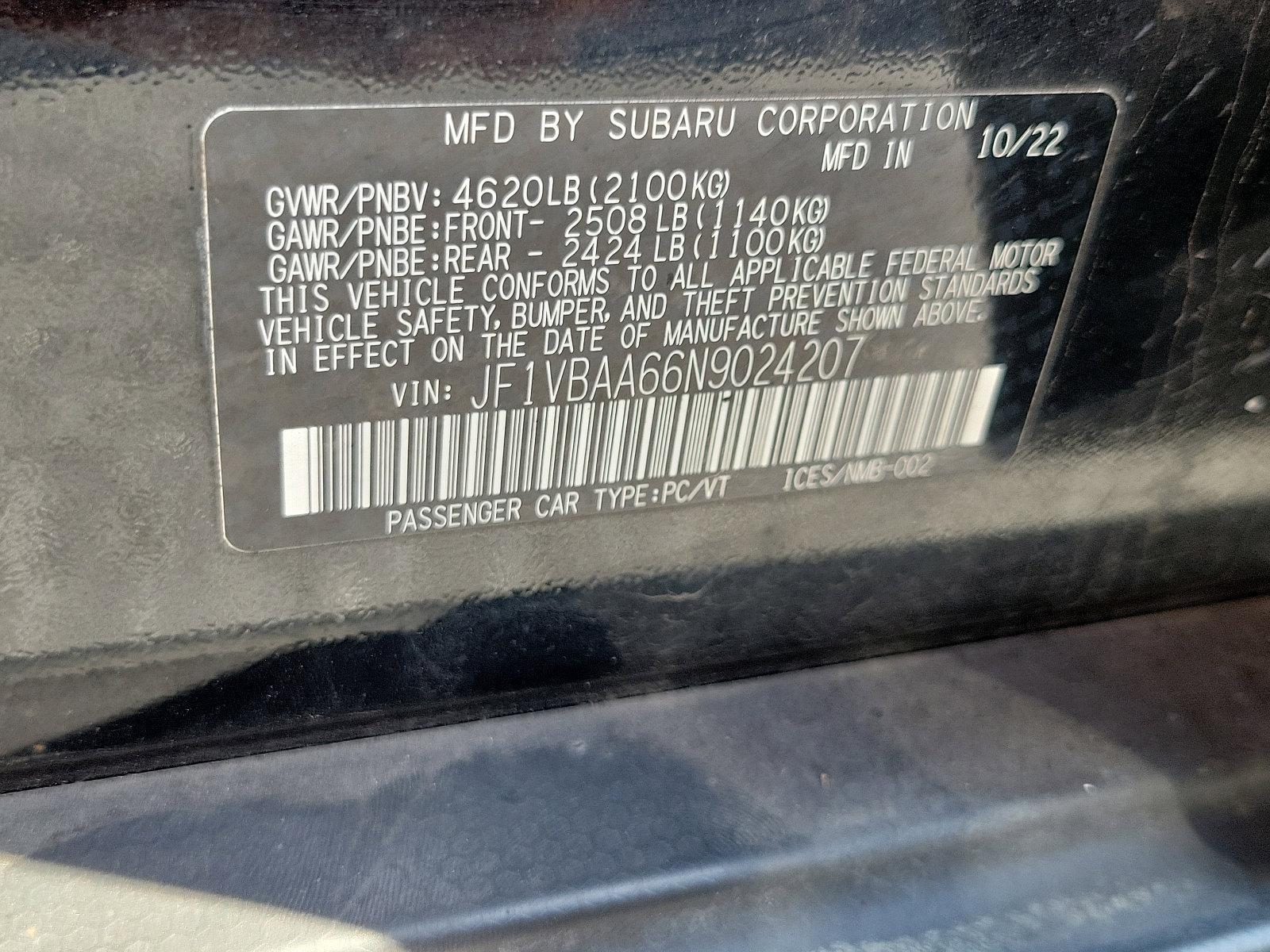 2022 Subaru WRX Vehicle Photo in Harrisburg, PA 17111