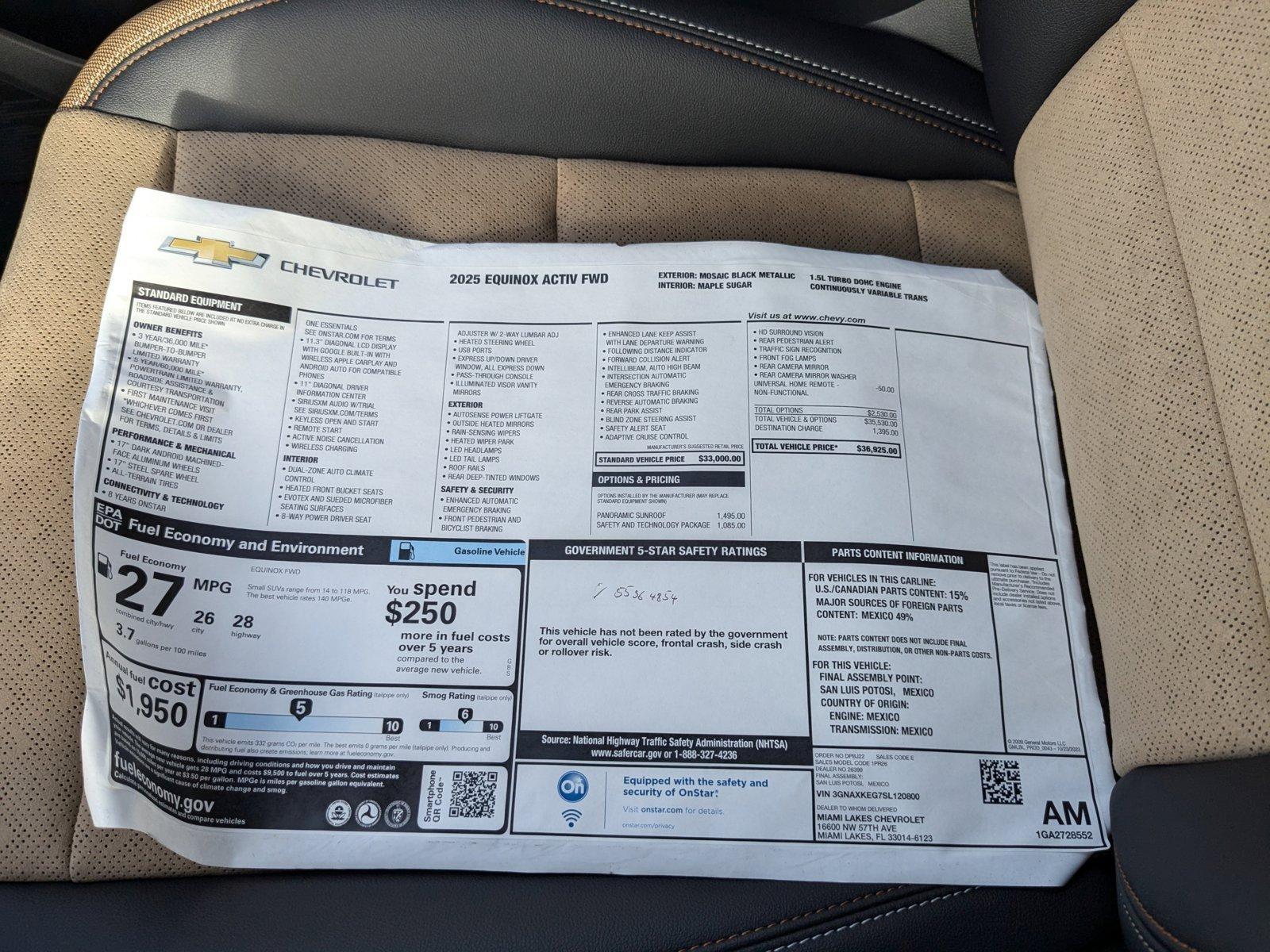 2025 Chevrolet Equinox Vehicle Photo in MIAMI, FL 33134-2699