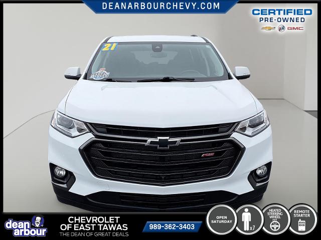 Certified 2021 Chevrolet Traverse RS with VIN 1GNERJKW9MJ184803 for sale in East Tawas, MI