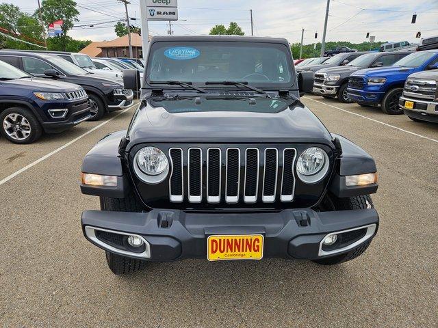 Used 2022 Jeep Wrangler Unlimited Sahara with VIN 1C4HJXEG6NW104379 for sale in Cambridge, OH