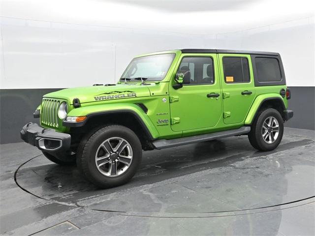 Used 2020 Jeep Wrangler Unlimited Sahara with VIN 1C4HJXENXLW163091 for sale in Grafton, WV