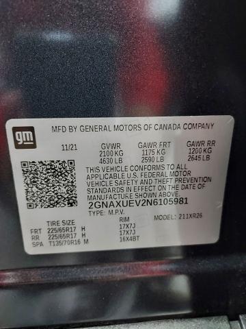 2022 Chevrolet Equinox Vehicle Photo in OSHKOSH, WI 54904-7811