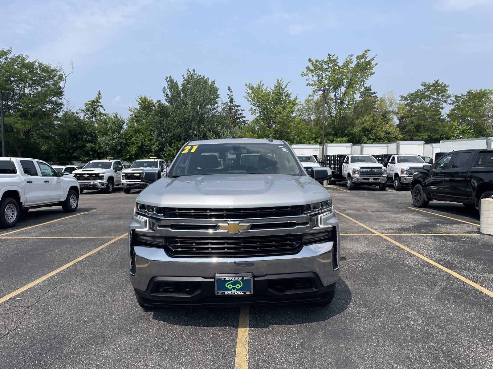 Used 2021 Chevrolet Silverado 1500 LT with VIN 1GCRYDED8MZ320591 for sale in Plainfield, IL