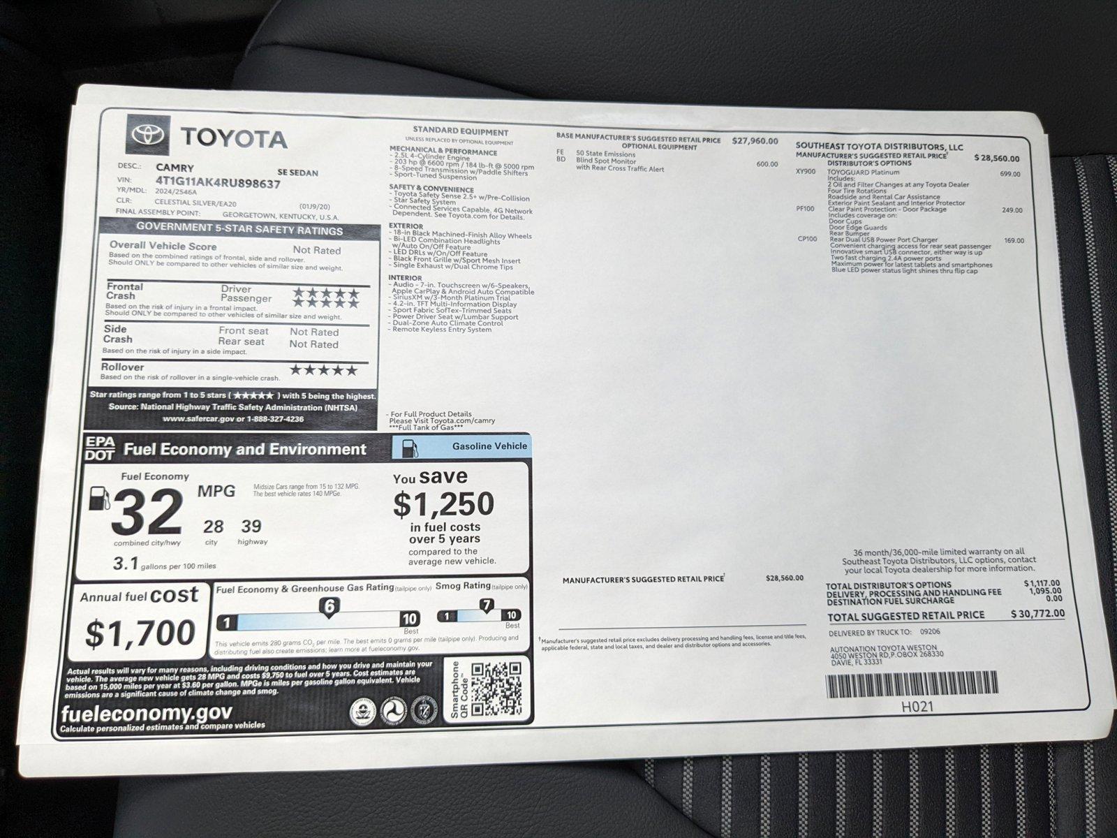 2024 Toyota Camry Vehicle Photo in Davie, FL 33331