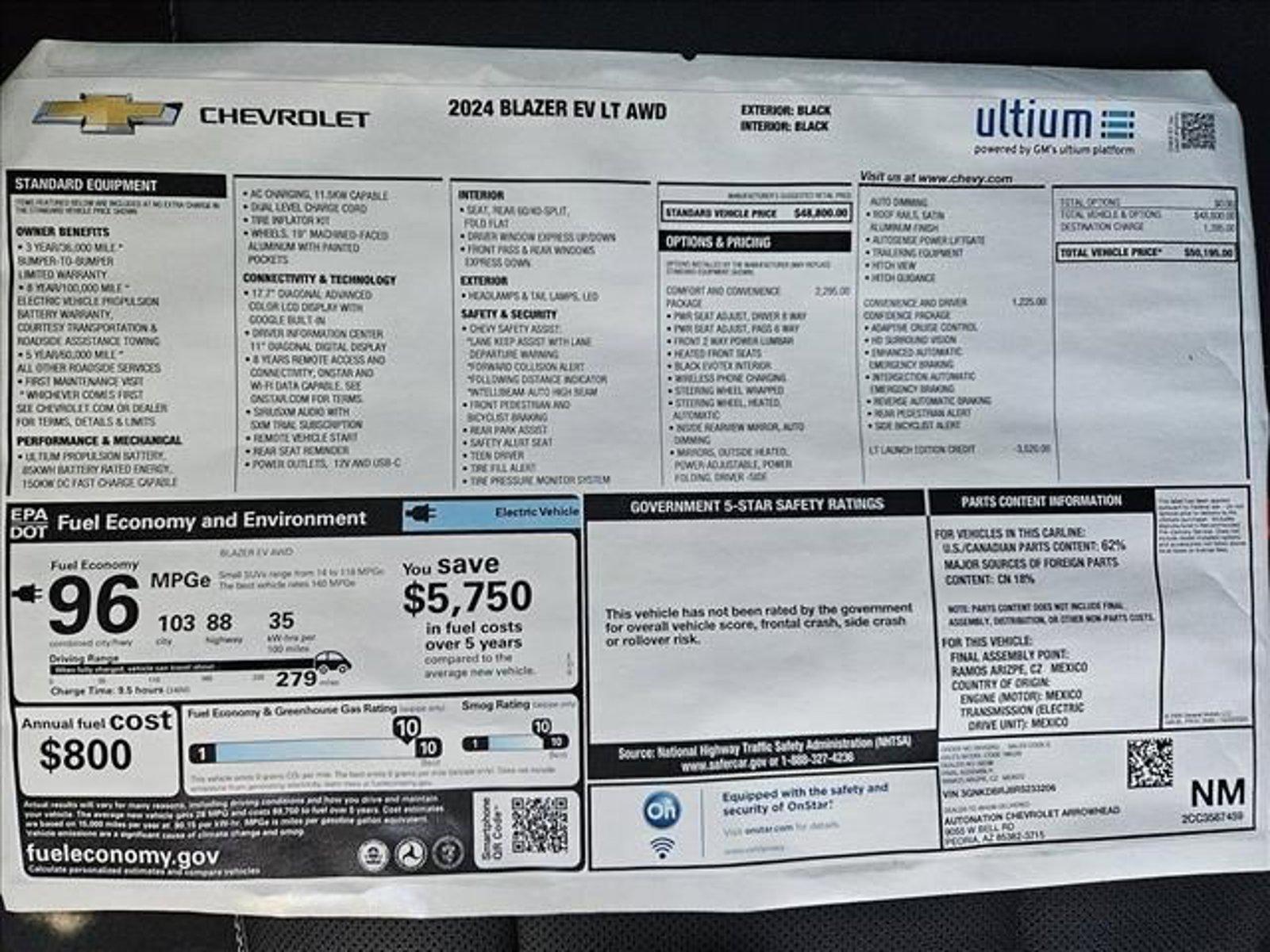 2024 Chevrolet Blazer EV Vehicle Photo in PEORIA, AZ 85382-3715