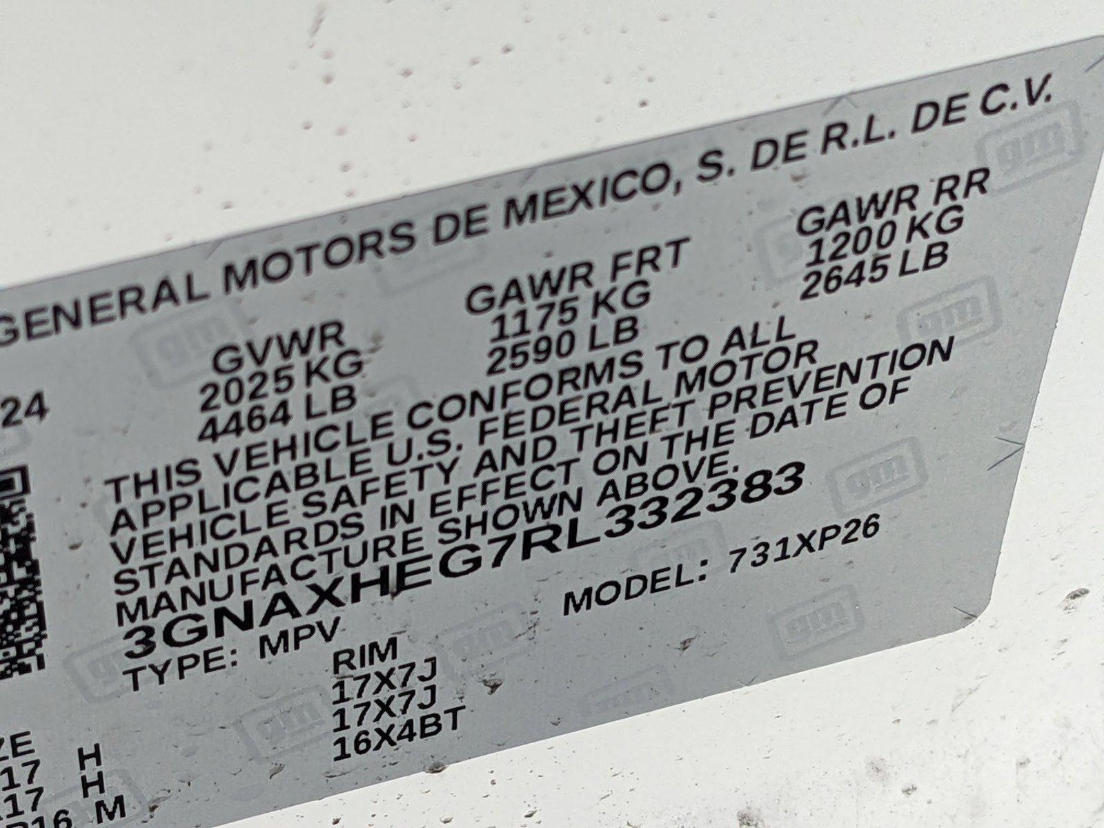 2024 Chevrolet Equinox Vehicle Photo in PEMBROKE PINES, FL 33024-6534