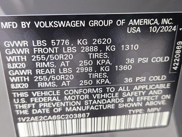 2025 Volkswagen Atlas Cross Sport Vehicle Photo in WEATHERFORD, TX 76087