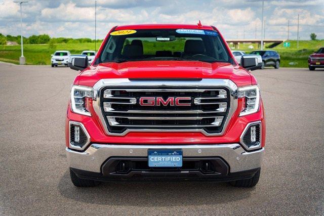 Used 2021 GMC Sierra 1500 SLT with VIN 1GTU9DET8MZ244045 for sale in Willmar, MN